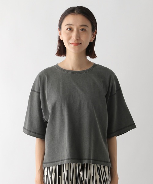 LEPSIM（レプシィム）の「ピグメントショートトップス　352451（Tシャツ/カットソー・レディース・イエロー/グレー・FREE）」の5枚目の写真