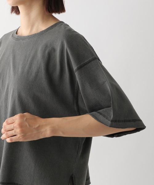 LEPSIM（レプシィム）の「ピグメントショートトップス　352451（Tシャツ/カットソー・レディース・イエロー/グレー・FREE）」の14枚目の写真