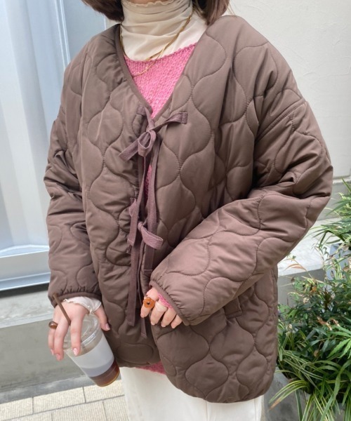 セール】リボンキルティングブルゾン（ブルゾン）｜nemne store