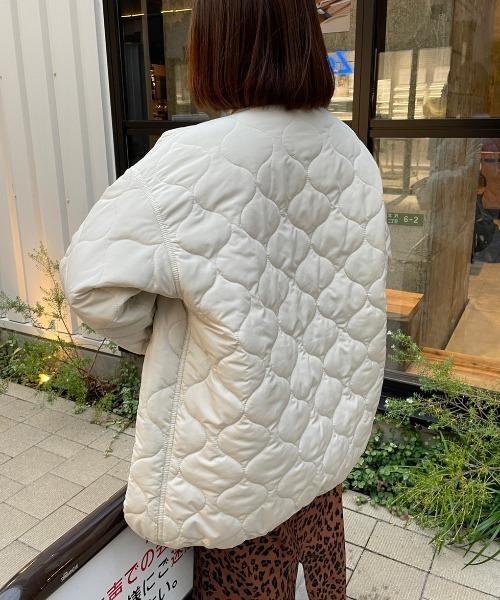 nemne store(ネンネストア)の「リボンキルティングブルゾン(ブルゾン・レディース・ブラウン/カーキ/アイボリー・フリー)」の7枚目の写真