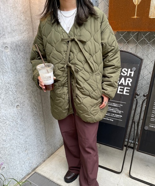 nemne store(ネンネストア)の「リボンキルティングブルゾン(ブルゾン・レディース・ブラウン/カーキ/アイボリー・フリー)」の20枚目の写真
