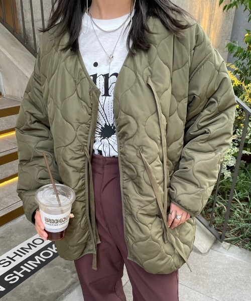 nemne store(ネンネストア)の「リボンキルティングブルゾン(ブルゾン・レディース・ブラウン/カーキ/アイボリー・フリー)」の22枚目の写真