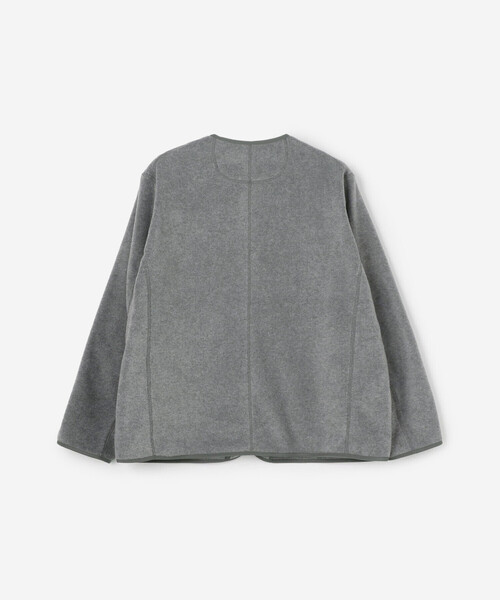 DANTON（ダントン）の「DANTON | フリース カラーレスジャケット MEN（ノーカラージャケット・メンズ・ブラック/グレー/ダークグレー/クリーム・44/40/42）」の5枚目の写真