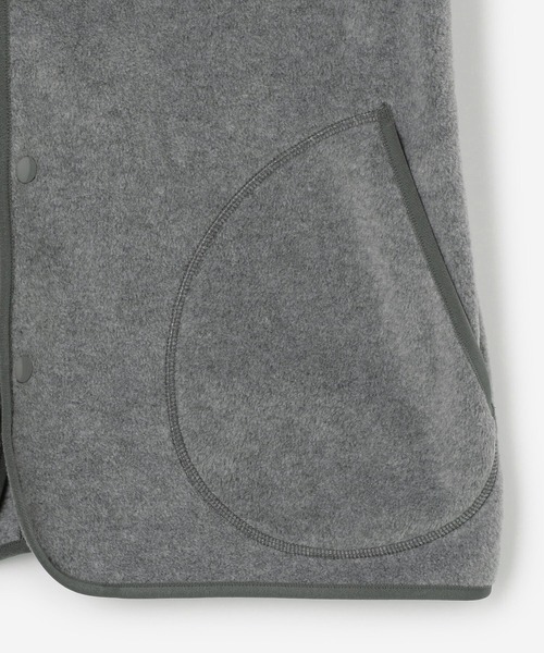 DANTON（ダントン）の「DANTON | フリース カラーレスジャケット MEN（ノーカラージャケット・メンズ・ブラック/グレー/ダークグレー/クリーム・44/40/42）」の15枚目の写真