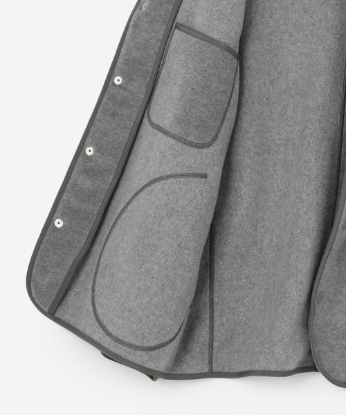 DANTON（ダントン）の「DANTON | フリース カラーレスジャケット MEN（ノーカラージャケット・メンズ・ブラック/グレー/ダークグレー/クリーム・44/40/42）」の16枚目の写真