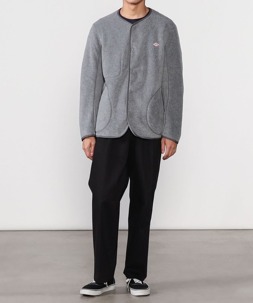 DANTON（ダントン）の「DANTON | フリース カラーレスジャケット MEN（ノーカラージャケット・メンズ・ブラック/グレー/ダークグレー/クリーム・44/40/42）」の7枚目の写真
