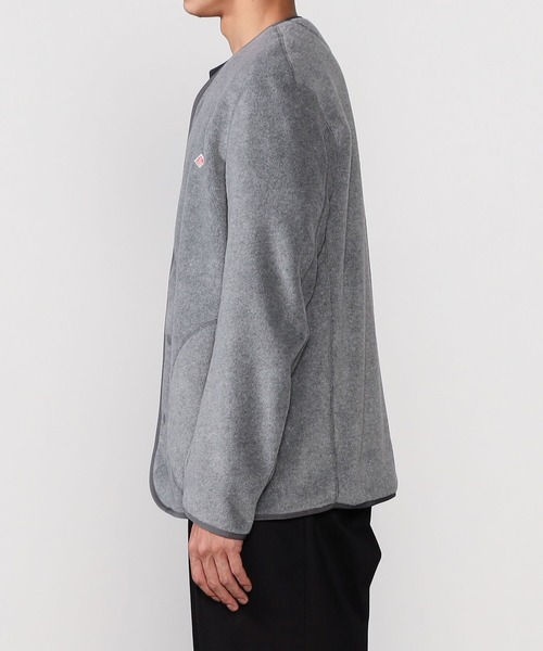 DANTON（ダントン）の「DANTON | フリース カラーレスジャケット MEN（ノーカラージャケット・メンズ・ブラック/グレー/ダークグレー/クリーム・44/40/42）」の9枚目の写真