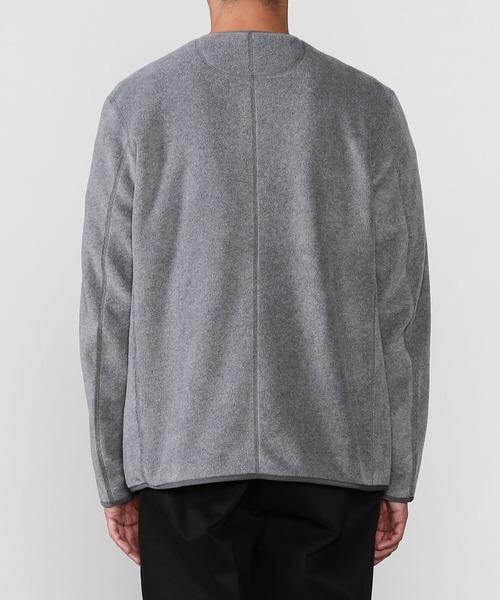 DANTON（ダントン）の「DANTON | フリース カラーレスジャケット MEN（ノーカラージャケット・メンズ・ブラック/グレー/ダークグレー/クリーム・44/40/42）」の10枚目の写真
