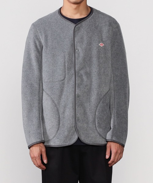 DANTON（ダントン）の「DANTON | フリース カラーレスジャケット MEN（ノーカラージャケット・メンズ・ブラック/グレー/ダークグレー/クリーム・44/40/42）」の8枚目の写真