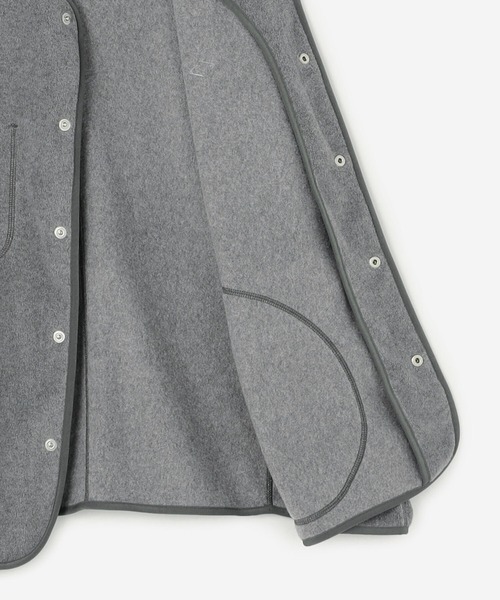 DANTON（ダントン）の「DANTON | フリース カラーレスジャケット MEN（ノーカラージャケット・メンズ・ブラック/グレー/ダークグレー/クリーム・44/40/42）」の17枚目の写真