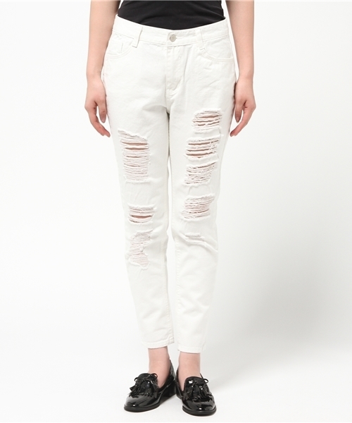 WHO'S WHO gallery（フーズフーギャラリー）の「【minddenim】クラッシュホワイトデニム（デニムパンツ・レディース・ホワイト・SMALL/MEDIUM）」の11枚目の写真
