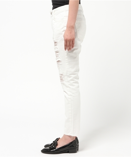 WHO'S WHO gallery（フーズフーギャラリー）の「【minddenim】クラッシュホワイトデニム（デニムパンツ・レディース・ホワイト・SMALL/MEDIUM）」の12枚目の写真