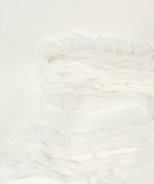 WHO'S WHO gallery（フーズフーギャラリー）の「【minddenim】クラッシュホワイトデニム（デニムパンツ・レディース・ホワイト・SMALL/MEDIUM）」の4枚目の写真