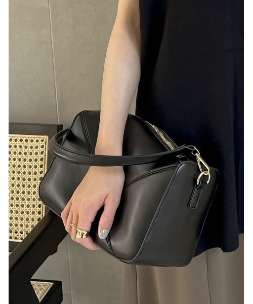 Re:EDIT（リエディ）の「トライアングル切替えハンドバッグ（ハンドバッグ・レディース・ホワイト/キャメル/ブラック・FREE）」の12枚目の写真