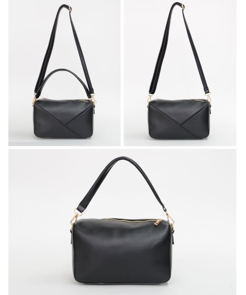 Re:EDIT（リエディ）の「トライアングル切替えハンドバッグ（ハンドバッグ・レディース・ホワイト/キャメル/ブラック・FREE）」の7枚目の写真