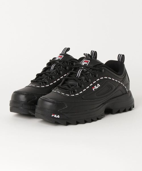 FILA(フィラ)の「FILA/フィラ DISTORTER TAPEYTAPE ディストーター テイピーテープ レディース スニーカー 軽量 デイリーユースに WFW22040(スニーカー・レディース・ホワイト×ピンク/ブラック×ブラック/ホワイト×パープル・23.5cm/25.0cm/24.0cm/24.5cm/23.0cm)」の3枚目の写真