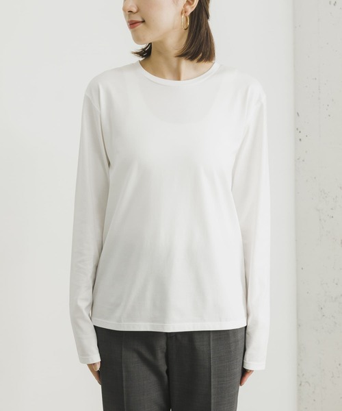 URBAN RESEARCH(アーバンリサーチ)の「クルーネックベーシックカットソー(Tシャツ/カットソー・レディース・オフホワイト・FREE)」の6枚目の写真