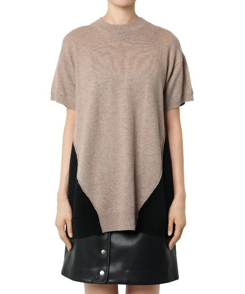 LE CIEL BLEU（ルシェルブルー）の「コントラストカラーニットトップ / Contrust Color Knit Top（ニット/セーター・レディース・ベージュ/グレー/ターコイズブルー・36）」の9枚目の写真