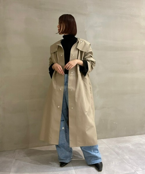 LE CIEL BLEU(ルシェルブルー)の「コットンフードオーバーコート / Cotton Hooded Over Coat(その他アウター・レディース・ベージュ・36)」の7枚目の写真