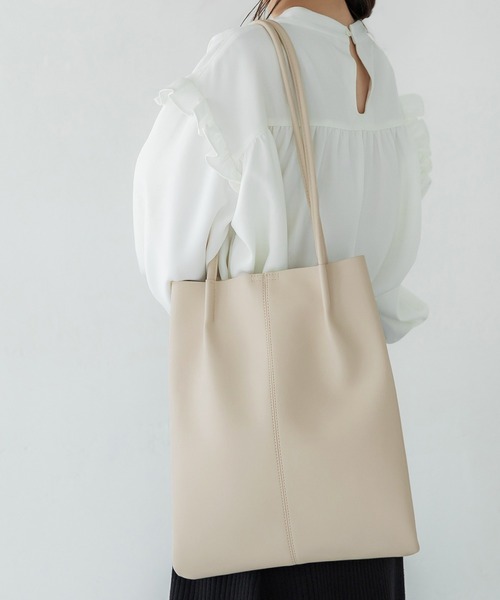 フェイクレザーA4 トートバッグ（トートバッグ）｜coca（coca）（コカ