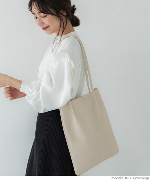 フェイクレザーA4 トートバッグ（トートバッグ）｜coca（coca