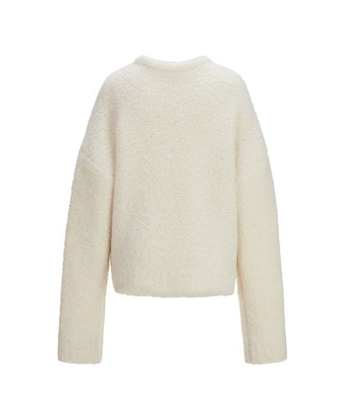 LE17SEPTEMBRE(ル・セプテンバー)の「アルパカタッチ ブークレプルオーバー / BOUCLE BASIC PULLOVER / L223KN05【LE17SEPTEMBRE】【2022PF】(ニット/セーター・レディース・グレー/アイボリー・38/36)」の5枚目の写真