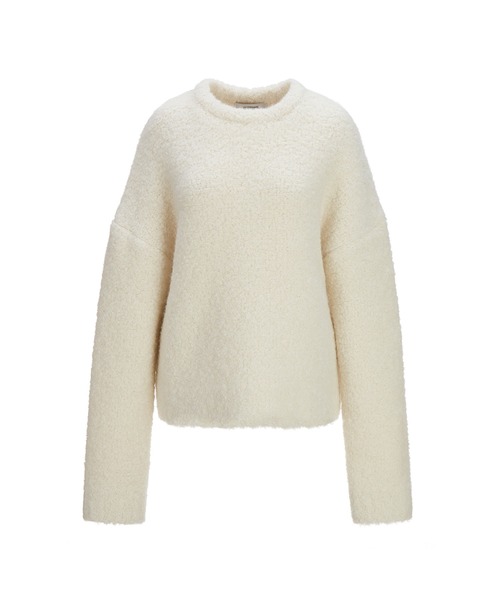 LE17SEPTEMBRE(ル・セプテンバー)の「アルパカタッチ ブークレプルオーバー / BOUCLE BASIC PULLOVER / L223KN05【LE17SEPTEMBRE】【2022PF】(ニット/セーター・レディース・グレー/アイボリー・38/36)」の3枚目の写真