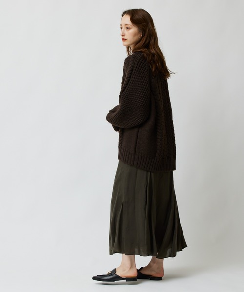 BABYLONE(バビロン)の「ケーブルニット(ニット/セーター・レディース・アイボリー/ブラウン・フリー)」の7枚目の写真