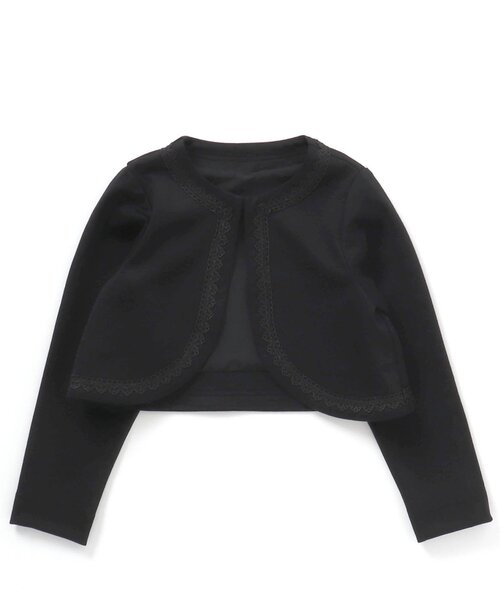 apres les cours（アプレレクール）の「【フォーマル対応】レースボレロ_アプレレクールマシェリ（カーディガン/ボレロ・キッズ・ブラック/オフホワイト・110/100/130/120）」の5枚目の写真