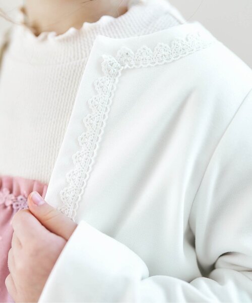 apres les cours（アプレレクール）の「【フォーマル対応】レースボレロ_アプレレクールマシェリ（カーディガン/ボレロ・キッズ・ブラック/オフホワイト・110/100/130/120）」の14枚目の写真