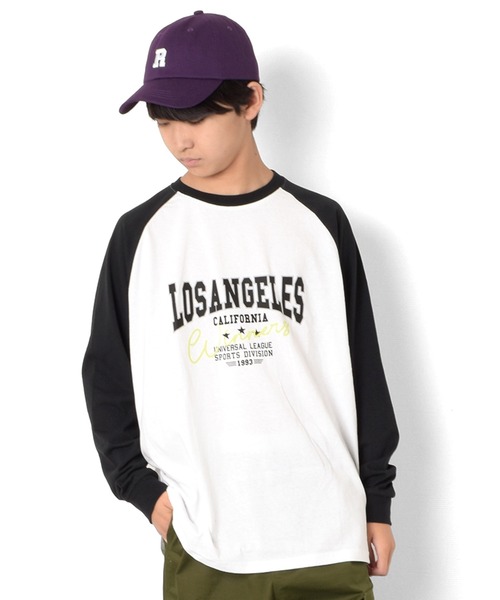 GLAZOS(グラソス)の「ロゴプリントラグランTシャツビッグシルエット(Tシャツ/カットソー・キッズ・ブラック/グレー/ライトグリーン・140cm/150cm/160cm/170cm)」の15枚目の写真