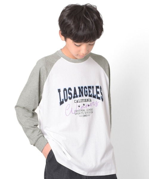 GLAZOS(グラソス)の「ロゴプリントラグランTシャツビッグシルエット(Tシャツ/カットソー・キッズ・ブラック/グレー/ライトグリーン・140cm/150cm/160cm/170cm)」の10枚目の写真