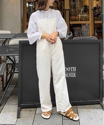 リップル生地キャミサロペット