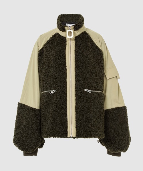 JW Anderson(ジェイダブリューアンダーソン)の「COLOUR BLOCK TRACK TOP(ブルゾン・レディース・グリーン系その他・M)」の1枚目の写真