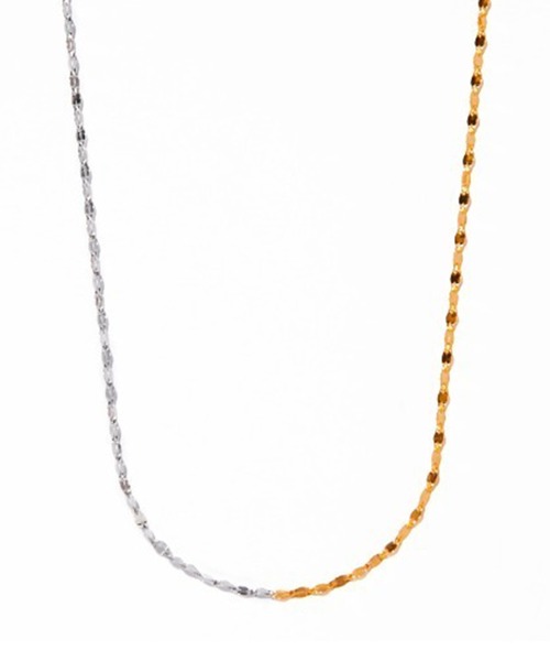 les bon bon】victoria double necklace / pink gold×white gold