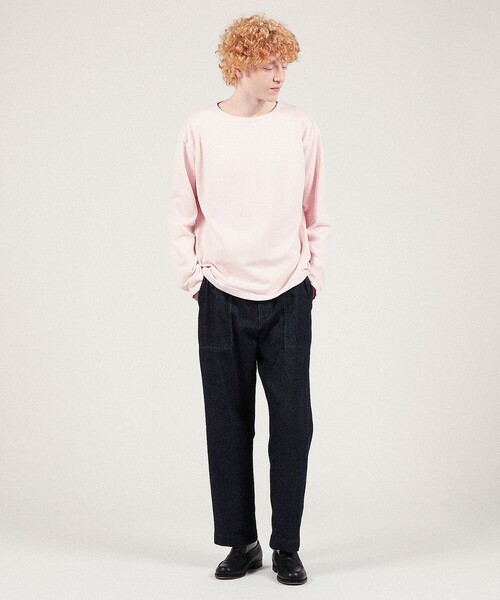 TOMORROWLAND （トゥモローランド）の「【別注】KANELL×SUPER A MARKET VINTAGE JERSEY BONAPARTE" ソリッドTシャツ"（Tシャツ/カットソー・メンズ・ライトピンク/サックスブルー/ライトグリーン/ネイビー・L/XL）」の5枚目の写真