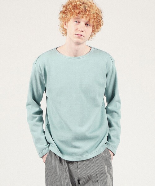 TOMORROWLAND （トゥモローランド）の「【別注】KANELL×SUPER A MARKET VINTAGE JERSEY BONAPARTE" ソリッドTシャツ"（Tシャツ/カットソー・メンズ・ライトピンク/サックスブルー/ライトグリーン/ネイビー・L/XL）」の8枚目の写真