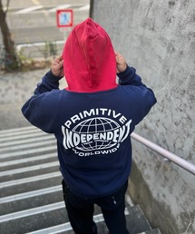 【PRIMITIVE SKATEBOARDING】PRIMITIVE X INDEPENDENT GLOBAL TWO-TONE HOOD