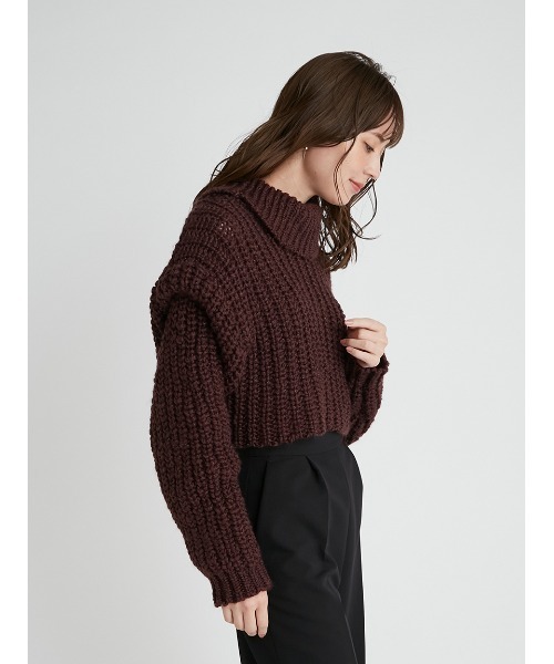 CELFORD◆ニット・セーター(薄手)/36/ポリエステル/BEG/CWNT241082 CELFORD（セルフォード）の「カシュクールニットプルオーバー