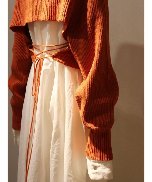 Ungrid(アングリッド)の「バックリボンニットセットワンピース(ワンピース・レディース・ブラック/オレンジ/オフホワイト・FREE)」の9枚目の写真