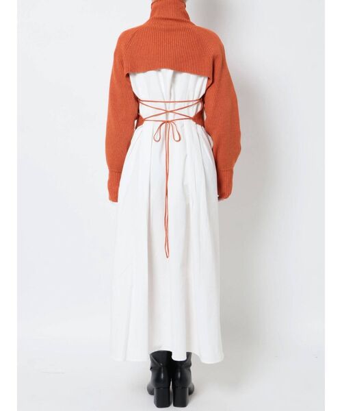 Ungrid(アングリッド)の「バックリボンニットセットワンピース(ワンピース・レディース・ブラック/オレンジ/オフホワイト・FREE)」の12枚目の写真