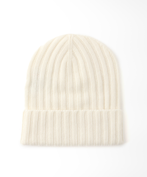 WILLIAM BRUNTON（ウィリアムブラントン）の「【WILLIAM BRUNTON / ウィリアム ブラントン】リブニットボウ（ニットキャップ/ビーニー・レディース・ホワイト/チャコールグレー/ブラック・FREE）」の2枚目の写真