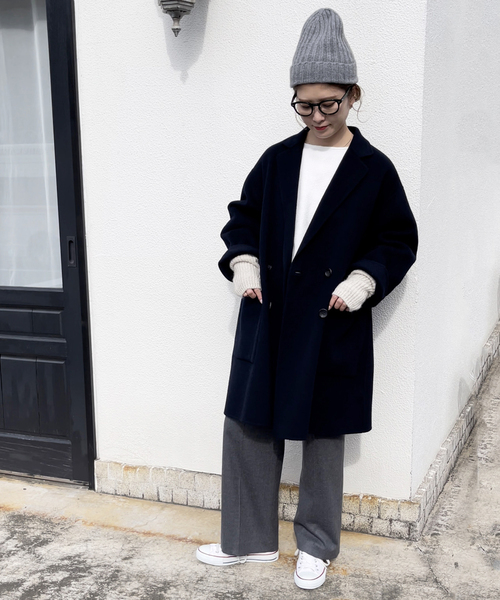 WILLIAM BRUNTON（ウィリアムブラントン）の「【WILLIAM BRUNTON / ウィリアム ブラントン】リブニットボウ（ニットキャップ/ビーニー・レディース・ホワイト/チャコールグレー/ブラック・FREE）」の9枚目の写真