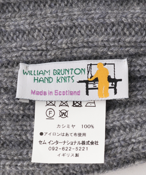 WILLIAM BRUNTON（ウィリアムブラントン）の「【WILLIAM BRUNTON / ウィリアム ブラントン】リブニットボウ（ニットキャップ/ビーニー・レディース・ホワイト/チャコールグレー/ブラック・FREE）」の5枚目の写真