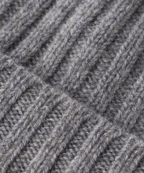 WILLIAM BRUNTON（ウィリアムブラントン）の「【WILLIAM BRUNTON / ウィリアム ブラントン】リブニットボウ（ニットキャップ/ビーニー・レディース・ホワイト/チャコールグレー/ブラック・FREE）」の13枚目の写真