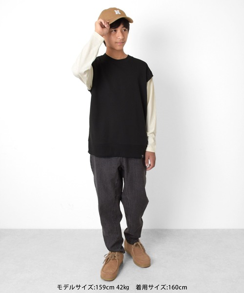 GLAZOS（グラソス）の「【ラクパン】[テーパード]デニム・アクティブパンツ（その他パンツ・キッズ・ブラック/グレイッシュブルー/インディゴブルー・140cm/150cm/160cm/170cm）」の14枚目の写真