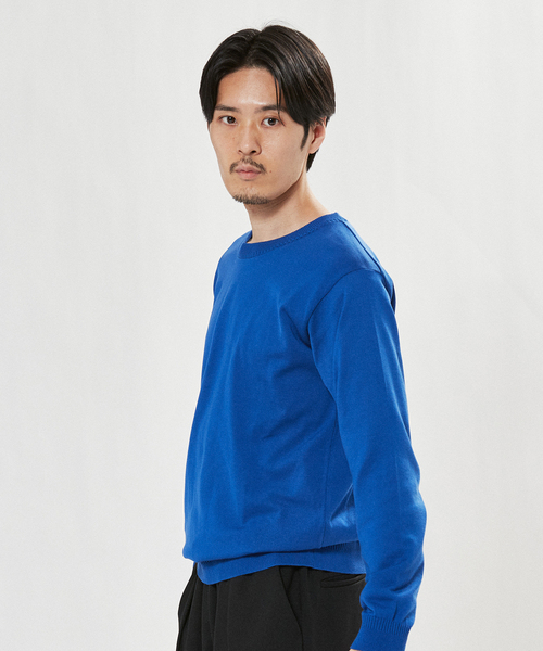 EDIFICE（エディフィス）の「ウォッシャブル クルーネック ニット（ニット/セーター・メンズ・ベージュ/ブルー系その他/ベージュ系その他/グリーン/ブラック系その他/ブラック・LARGE/SMALL/MEDIUM）」の11枚目の写真