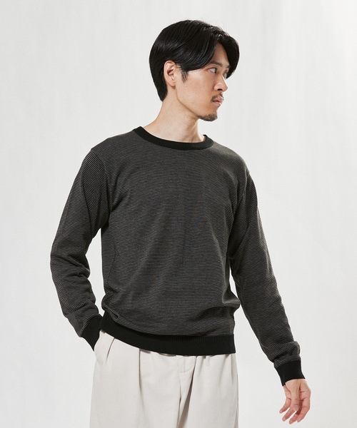 EDIFICE（エディフィス）の「ウォッシャブル クルーネック ニット（ニット/セーター・メンズ・ベージュ/ブルー系その他/ベージュ系その他/グリーン/ブラック系その他/ブラック・LARGE/SMALL/MEDIUM）」の15枚目の写真