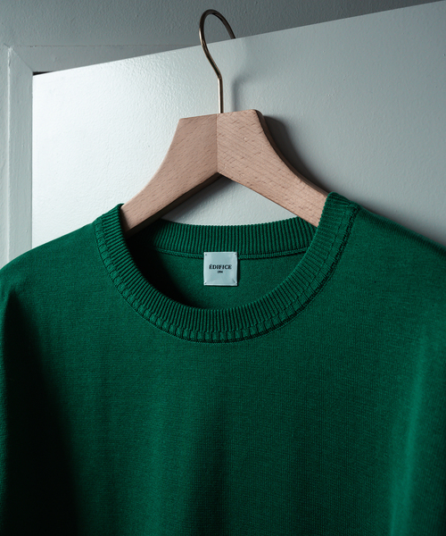 EDIFICE（エディフィス）の「ウォッシャブル クルーネック ニット（ニット/セーター・メンズ・ベージュ/ブルー系その他/ベージュ系その他/グリーン/ブラック系その他/ブラック・LARGE/SMALL/MEDIUM）」の16枚目の写真