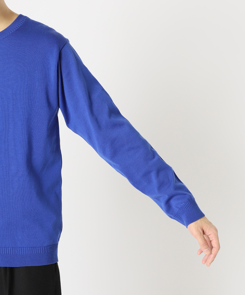 EDIFICE（エディフィス）の「ウォッシャブル クルーネック ニット（ニット/セーター・メンズ・ベージュ/ブルー系その他/ベージュ系その他/グリーン/ブラック系その他/ブラック・LARGE/SMALL/MEDIUM）」の22枚目の写真